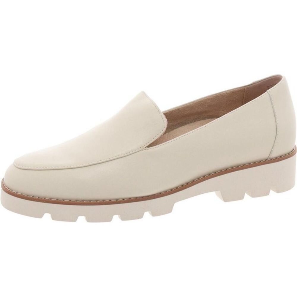 NEW Vionic Loafers Kensley Cream Leather Slip On Chunky Lug Soles Women’s Size 9 - Picture 3 of 16